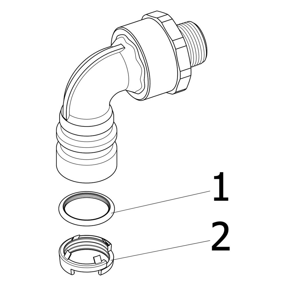 Viega Geopress Anschlussbogen 90 Grad mit SC-Contur 9620.1TW, d. 32mm x R 1", Rotguss... VIEGA-768034 4015211768034 (Abb. 3)