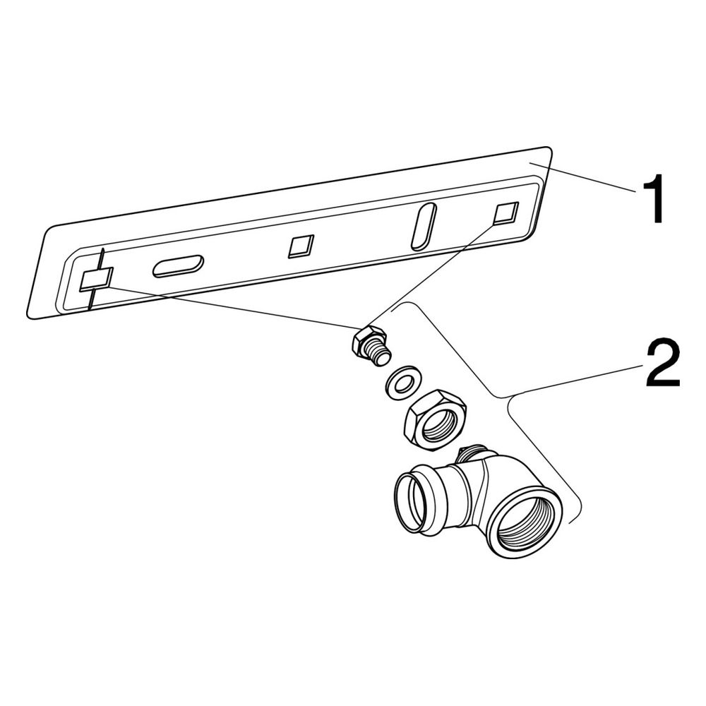 Viega Profipress G-Gaszähleranschlussplatte mit SC-Contur für Zweistutzengaszähler G2325,... VIEGA-533625 4015211533625 (Abb. 3)