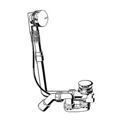 Viega Multiplex Ab- und Überlaufgarnitur 6163.45, DN 40/50, Bowdenzug-Länge 725mm, Länge/... VIEGA-138561 4015211138561 (Abb. 1)
