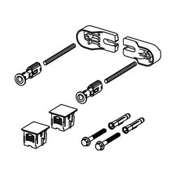 Viega Prevista Dry Befestigungsset 8570.66, tiefenverstellbar 120-200mm, 2 Stück... VIEGA-831837 4015211831837 (Abb. 1)
