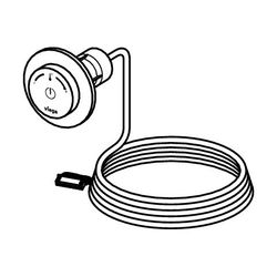 Viega Bedienelement Dusche 9121.4 für Nass- und Trockenbau, PC, Drehknopf Messing verchro... VIEGA-827830 4015211827830 (Abb. 1)