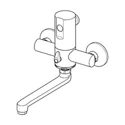 Viega Wandarmatur elektronisch 9121.8, warm und kalt, 281x166mm, 211Zink-Druckguss/Kunsts... VIEGA-828325 4015211828325 (Abb. 1)