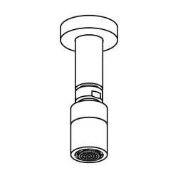 Viega AquaVip Kopfbrause elektronisch 9122.0 für Deckenmontage, d. 32mm, Höhe 117mm, verc... VIEGA-828349 4015211828349 (Abb. 1)