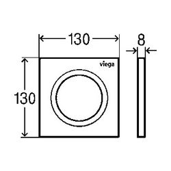 Viega Visign for Style Urinal Ausstellungsplatte 20, 8610.29, Kunststoff, Schwarz matt... VIEGA-827052 4015211827052 (Abb. 1)