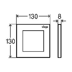 Viega Visign for Style Urinal Ausstellungsplatte 21, 8611.29, Kunststoff, Schwarz matt... VIEGA-827069 4015211827069 (Abb. 1)