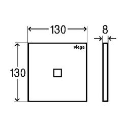 Viega Visign for More Urinal Ausstellungsplatte 200, 8620.29, Kunststoff, Schwarz matt... VIEGA-827076 4015211827076 (Abb. 1)
