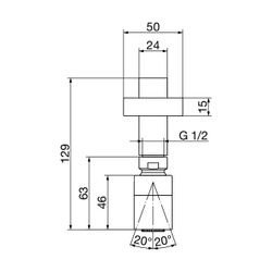 Viega AquaVip Kopfbrause elektronisch 9122.0 für Deckenmontage, d. 32mm, Höhe 117mm, verc... VIEGA-828349 4015211828349 (Abb. 1)