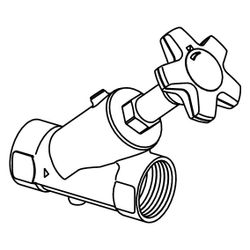 Viega Easytop KRV Schrägsitzventil 2238.2, DN 25, Rp 1", Siliziumbronze... VIEGA-829360 4015211829360 (Abb. 1)