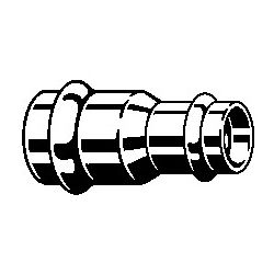 Viega Sanpress Reduziermuffe 2215.2NC, 15x14mm, Rotguss... VIEGA-363420 4015211363420 (Abb. 1)