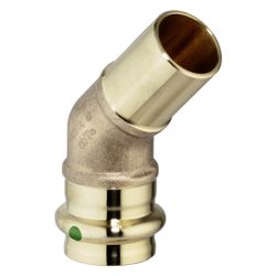 Viega Sanpress Bogen I/A 45 Grad mit SC-Contur 2226.1, d. 15mm, Rotguss... VIEGA-109332 4015211109332 (Abb. 1)