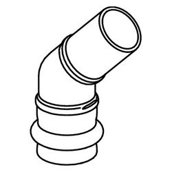 Viega Sanpress Bogen I/A 45 Grad mit SC-Contur 2226.1, d. 15mm, Rotguss... VIEGA-109332 4015211109332 (Abb. 1)