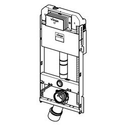Viega Prevista Dry Plus WC-Modul 8515, Bauhöhe 937-1077mm, Stahl verzinkt... VIEGA-824099 4015211824099 (Abb. 1)