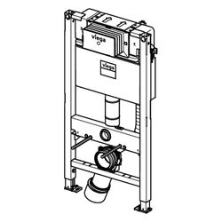 Viega Prevista Dry WC-Element 8530.1 mit Dusch-WC-Anschluss, 980mm... VIEGA-824174 4015211824174 (Abb. 1)