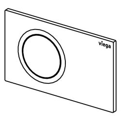 Viega Visign for Style 26 WC-Betätigungsplatte 8616.1, Kunststoff, Edelmatt... VIEGA-831875 4015211831875 (Abb. 1)