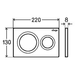 Viega Visign for Style 20 WC-Betätigungsplatte 8610.1, Kunststoff, Weiß matt... VIEGA-832476 4015211832476 (Abb. 1)
