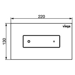 Viega Visign for Style 22 WC-Betätigungsplatte 8612.1, Kunststoff verchromt... VIEGA-833367 4015211833367 (Abb. 1)