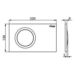 Viega Visign for Style 26 WC-Betätigungsplatte 8616.1, Kunststoff, Schwarz matt... VIEGA-831882 4015211831882 (Abb. 1)