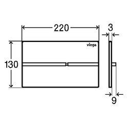 Viega Visign for More 204 WC-Betätigungsplatte für Prevista 8624.1 Edelstahl, Weiß matt... VIEGA-832520 4015211832520 (Abb. 1)