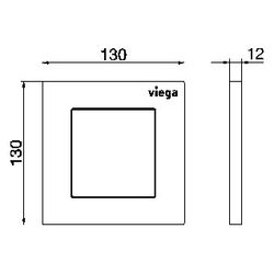Viega Visign for Public Urinal Betätigungsplatte 10, 8630.2 Edelstahl gebürstet... VIEGA-832766 4015211832766 (Abb. 1)