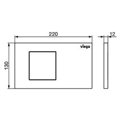 Viega Visign for Public 13 WC-Betätigungsplatte für Prevista 8633.1 Edelstahl gebürstet... VIEGA-831929 4015211831929 (Abb. 1)