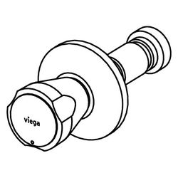 Viega Ausstattungsset 2236.20 für Warmwasser (rot), Einbautiefe von 20-80mm, verchromt... VIEGA-836634 4015211836634 (Abb. 1)