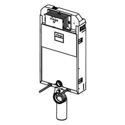 Viega Prevista Pure WC-Block mit Dusch WC-Anschluss 3H 8517, Bauhöhe 1077mm, Stahl verzin... VIEGA-824150 4015211824150 (Abb. 1)