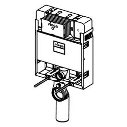 Viega Prevista Pure WC-Block mit Dusch WC-Anschluss 3L 8518, Bauhöhe 820mm, Stahl verzink... VIEGA-824167 4015211824167 (Abb. 1)