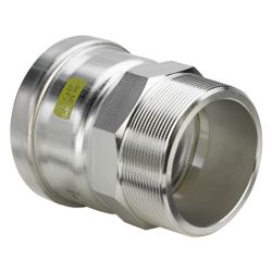 Viega Sanpress Inox G XL Übergangsstück 0211XL (Gas), d. 76,1mm x R 2 1/2", Stahl nichtro... VIEGA-632526 4015211632526 (Abb. 1)
