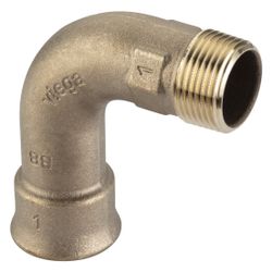 Viega Bogen 90 Grad lang 3001, R 1 1/4", x Rp 1 1/4", Rotguss... VIEGA-294595 4015211294595 (Abb. 1)