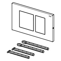 Viega Visign for Public 10 WC-Betätigungsplatte für Prevista 8630.1, Edelstahl, Weiß glän... VIEGA-831943 4015211831943 (Abb. 1)