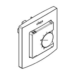 Viega UP-Raumtheromostat 1230.5, 230V, Verkehrsweiß RAL 9016... VIEGA-813512 4015211813512 (Abb. 1)