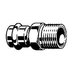 Viega Übergangsstück mit SC Temponox 1711 in 15mmxR1/2 Stahl nichtrostend... VIEGA-811488 4015211811488 (Abb. 1)