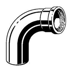 Viega Bogen 90 Grad mit SC Temponox XL 1716.1XL in 88,9mm Stahl nichtrostend... VIEGA-809812 4015211809812 (Abb. 1)