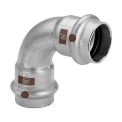 Viega Bogen 90 Grad mit SC Temponox 1716 in 54mm Stahl nichtrostend... VIEGA-809690 4015211809690 (Abb. 1)