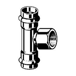 Viega T-Stück mit SC Temponox 1717.2 in 28mmxRp1x28mm Stahl nichtrostend... VIEGA-809072 4015211809072 (Abb. 1)