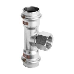 Viega T-Stück mit SC Temponox 1717.2 in 35mmxRp1/2x35mm Stahl nichtrostend... VIEGA-809089 4015211809089 (Abb. 1)