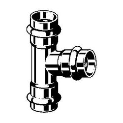 Viega T-Stück mit SC Temponox 1718 in 15mm Stahl nichtrostend... VIEGA-810122 4015211810122 (Abb. 1)