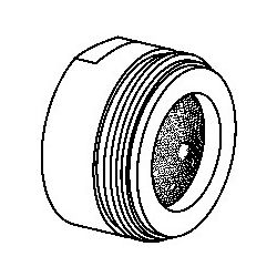 Viega Stahlregler 5843.235 für geräuscharmen freien Auslauf, M24x1, Kunststoff... VIEGA-820350 4015211820350 (Abb. 1)