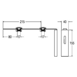 Viega Prevista Dry Plus Montagewinkel 8413, Einbautiefe 80-300mm, Stahl verzinkt... VIEGA-802875 4015211802875 (Abb. 1)