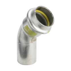 Viega Bogen 45 Grad SC Sanpress Inox G 0226.1 für Gas in 35mm Edelstahl... VIEGA-486235 4015211486235 (Abb. 1)