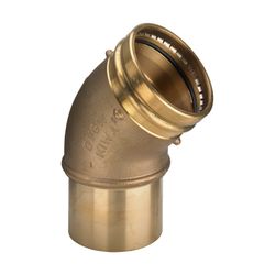 Viega Sanpress Bogen I/A 45 Grad mit SC-Contur 2226.1LF, labs-frei, d. 54mm, Rotguss... VIEGA-429911 4015211429911 (Abb. 1)