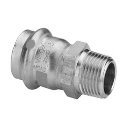 Viega Sanpress Inox G-Übergangsstück 0211 (Gas), d. 54mm x R 2" Stahl nichtrostend... VIEGA-486822 4015211486822 (Abb. 1)