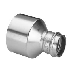 Viega Sanpress Inox G XL Reduzierstück I/A mit SC-Contur 0215.1XL, d. 108x88,9mm, Stahl n... VIEGA-578428 4015211578428 (Abb. 1)