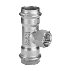 Viega Sanpress Inox G T-Stück mit SC-Contur 0217.2 für Gas, d. 28mm x Rp 1/2" x d. 28mm, ... VIEGA-486693 4015211486693 (Abb. 1)