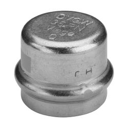 Viega Sanpress Inox G Verschlusskappe SC-Contur 0256 für Gas d. 18mm, Stahl nichtrostend... VIEGA-487249 4015211487249 (Abb. 1)