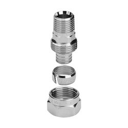 Viega Klemmringverschraubung 1021, R 1/2" x 17x2mm, Messing vernickelt... VIEGA-113896 4015211113896 (Abb. 1)