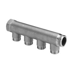 Viega Verteiler 1057, Innen-/R-Gewinde DN25, Viega Stecksitz, 2fach, Länge 100mm, Messing... VIEGA-108779 4015211108779 (Abb. 1)