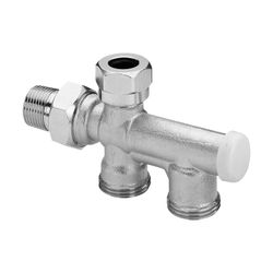 Viega Heizkörperanschlussstück 1069.2, d. 15mm x Rp 1/2", Messing matt-vernickelt... VIEGA-110475 4015211110475 (Abb. 1)