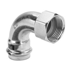 Viega Prestabo Übergangsbogen 90 Grad mit SC-Contur 1114.5, d. 28mm x Rp 1/2", Stahl verz... VIEGA-601331 4015211601331 (Abb. 1)