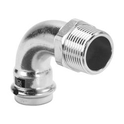 Viega Prestabo Übergangsbogen 90 Grad mit SC-Contur 1114, d. 28mm x R 1", Stahl verzinkt... VIEGA-558444 4015211558444 (Abb. 1)